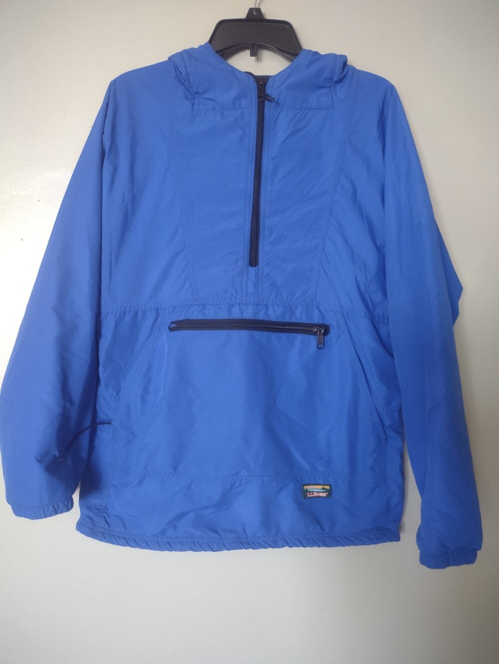 L.L. Bean VTG Mens SM Blue Outdoors Insulated Jacket With Hoodie